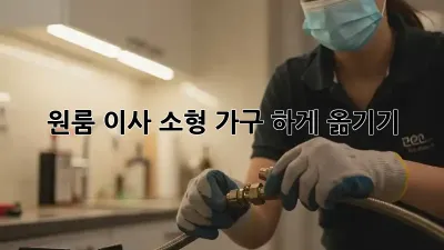 원룸 이사, 소형 가구 轻松하게 옮기기!
